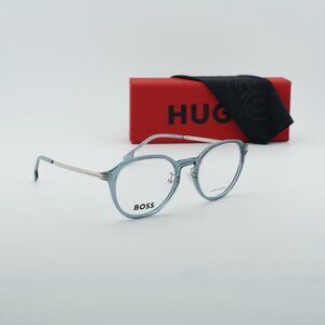 Hugo Boss BOSS 1615/F 0B88 00 Round Eyeglasses 52mm - Blue/Silver